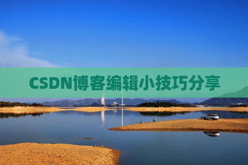 CSDN博客编辑小技巧分享